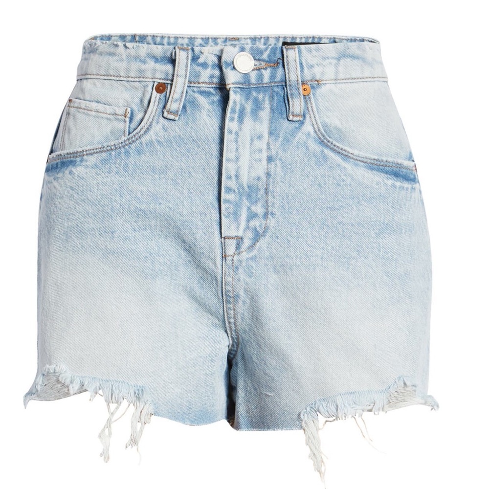 BLANKNYC Frayed high waist denim shorts